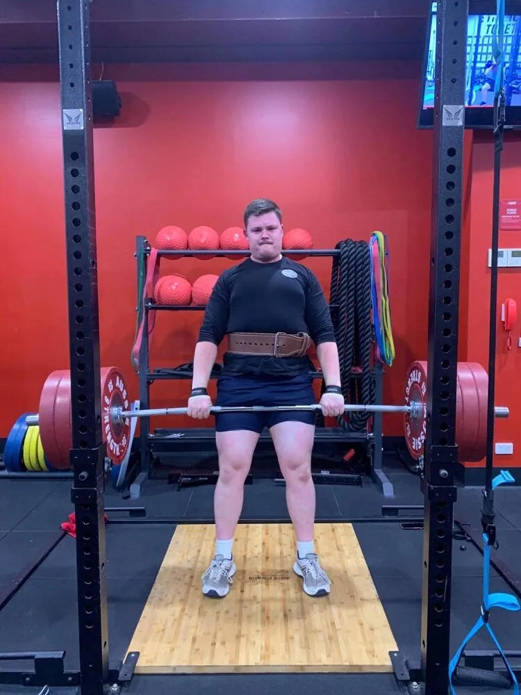 Charlie deadlifting at Phenom Gym, Cork